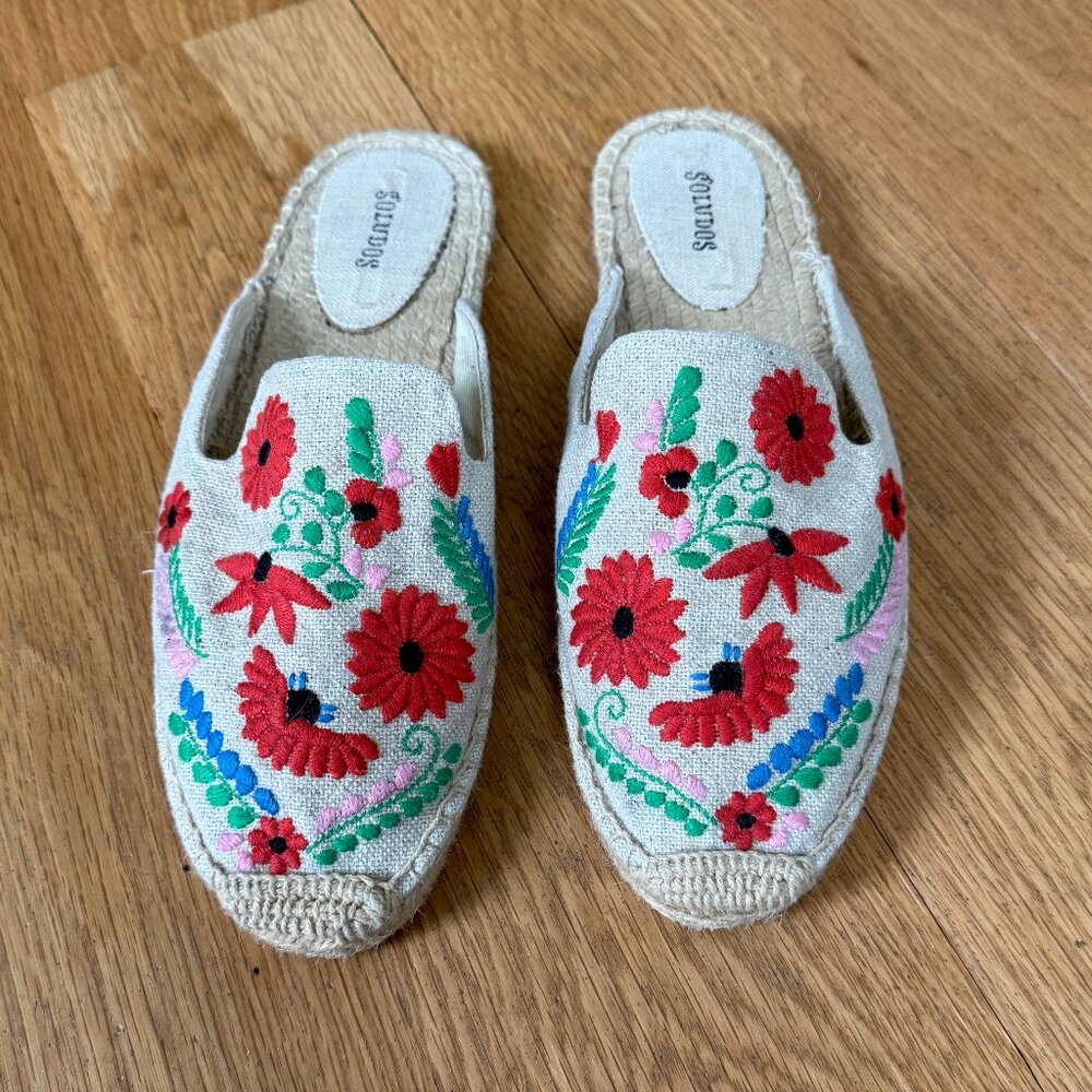 Soludos Ibiza Embroidered Floral Mule Espadrilles